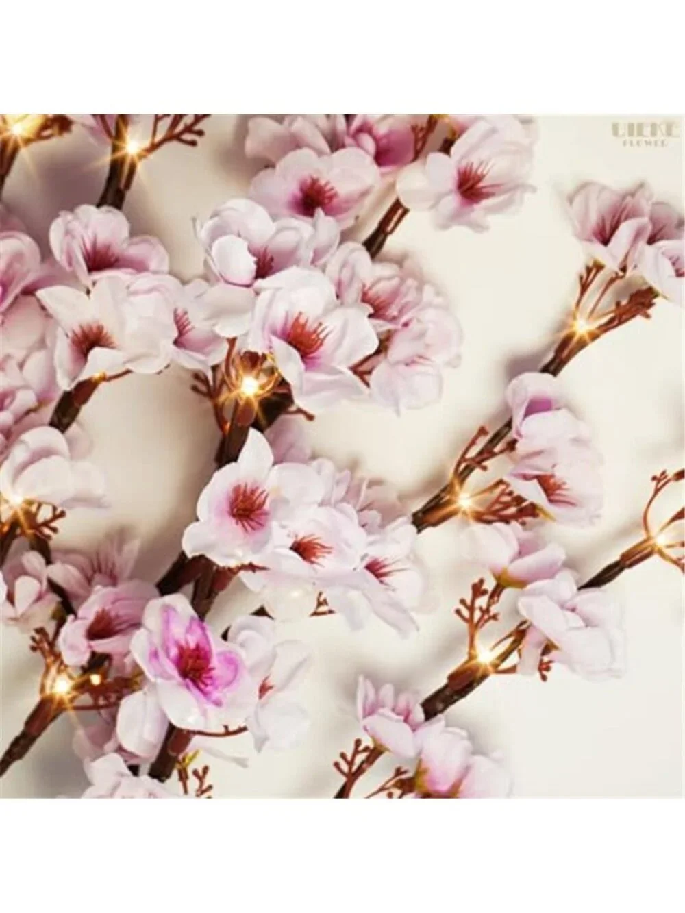 Lighted Cherry Blossom Branches LED Floral Stems Battery Powered Vase Decor